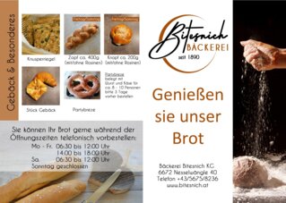 Brotübersicht von Bäckerei Bitesnich KG